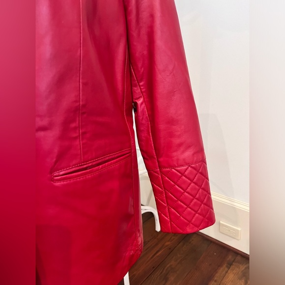 Leather Blazer Jacket Coat - Picture 4 of 11